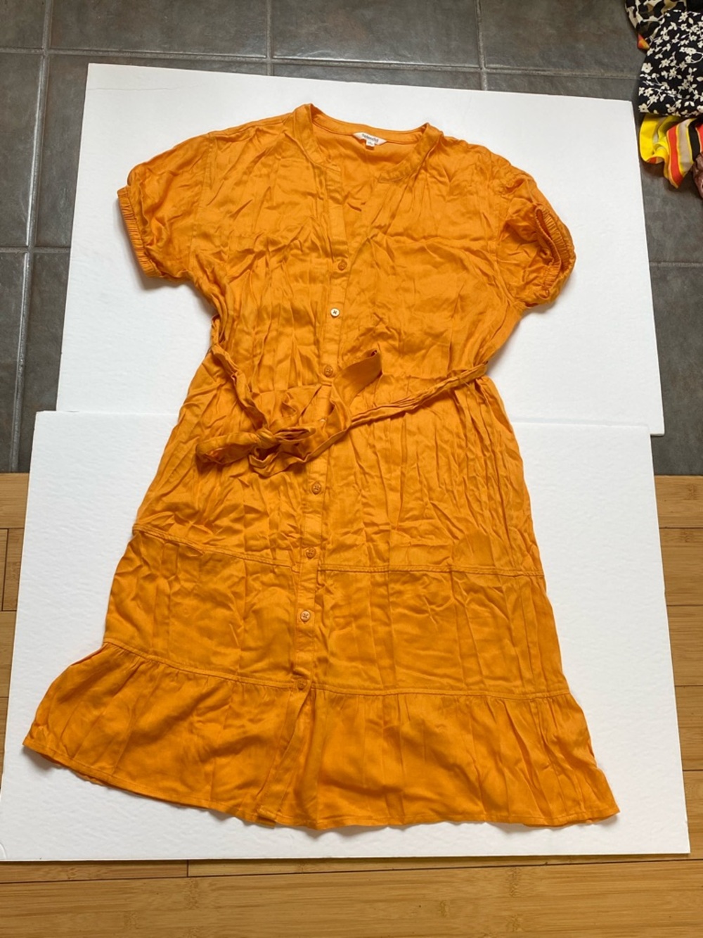 Splendid Bright Orange Scoop-Neck Top